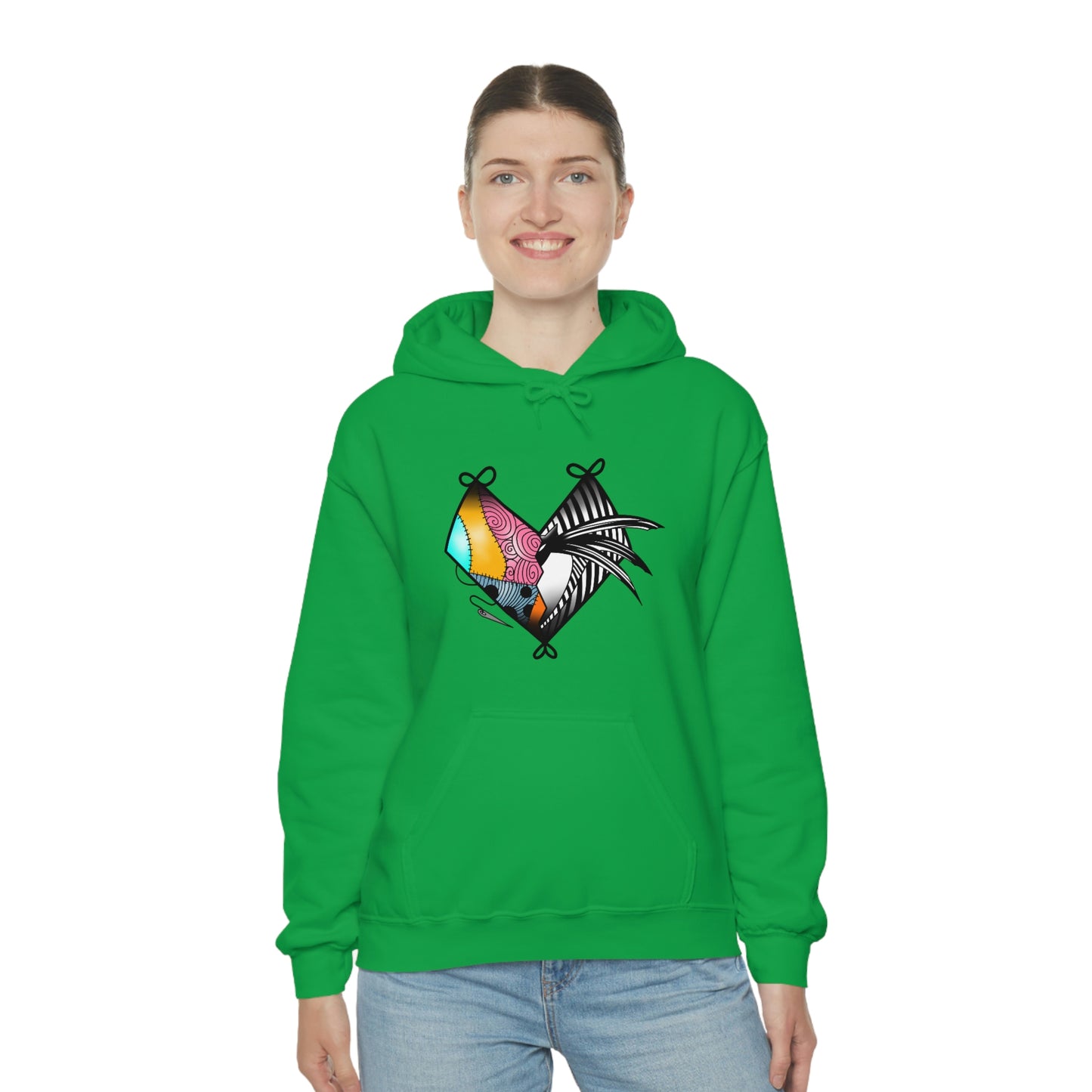 Jack and Sally Heart Unisex Heavy Blend™ Hooded Sweatshirt