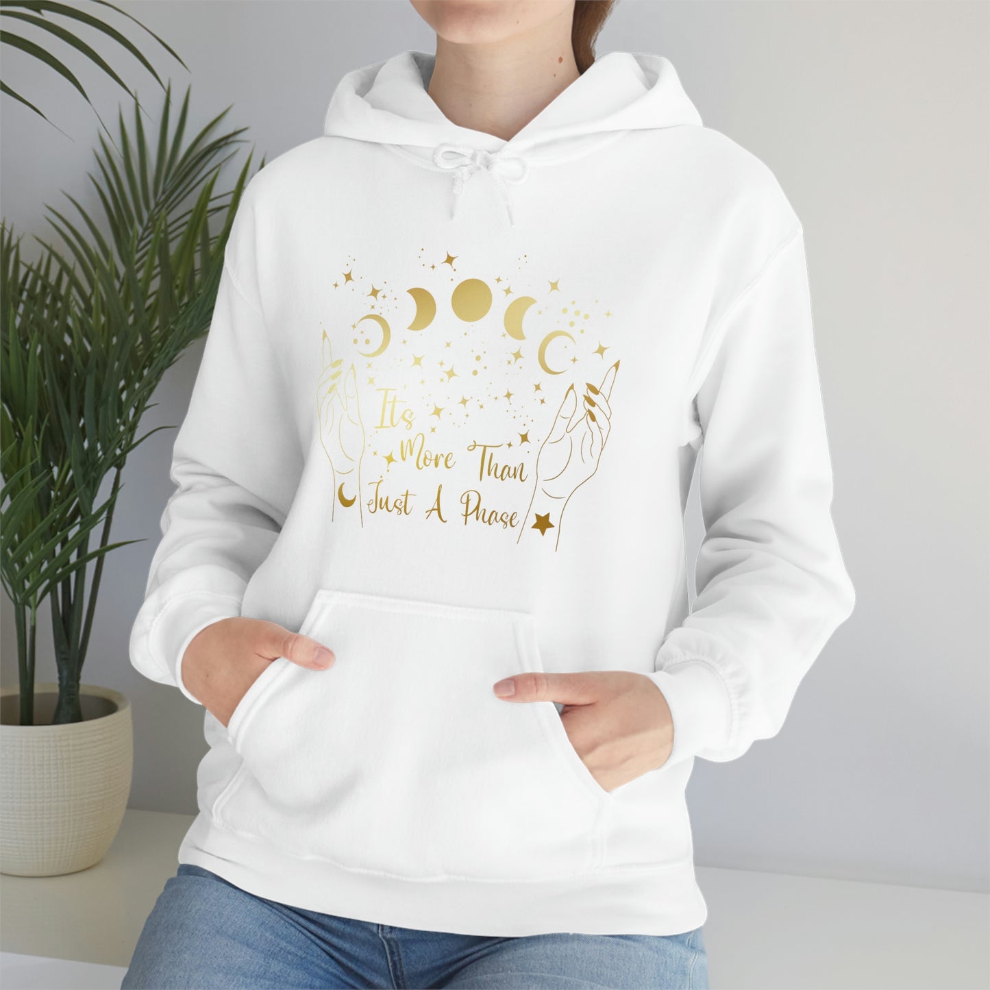 It's Not Just A Phase Gold Font Unisex Heavy Blend™ Hooded Sweatshirt