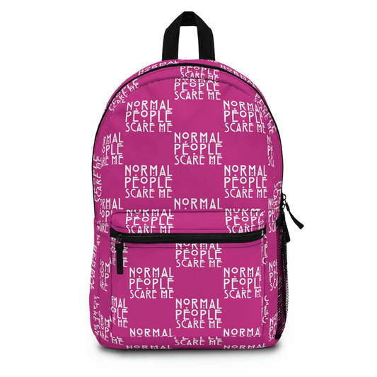 Pink Checkered Normal people Backpack