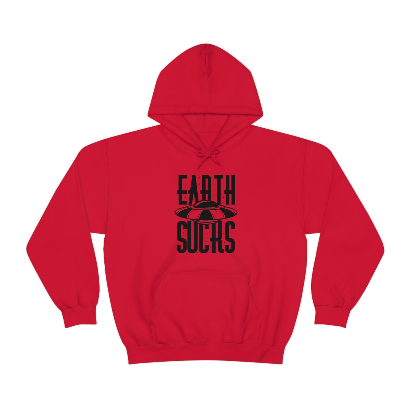 Earth Sucks Black Font Unisex Heavy Blend™ Hooded Sweatshirt