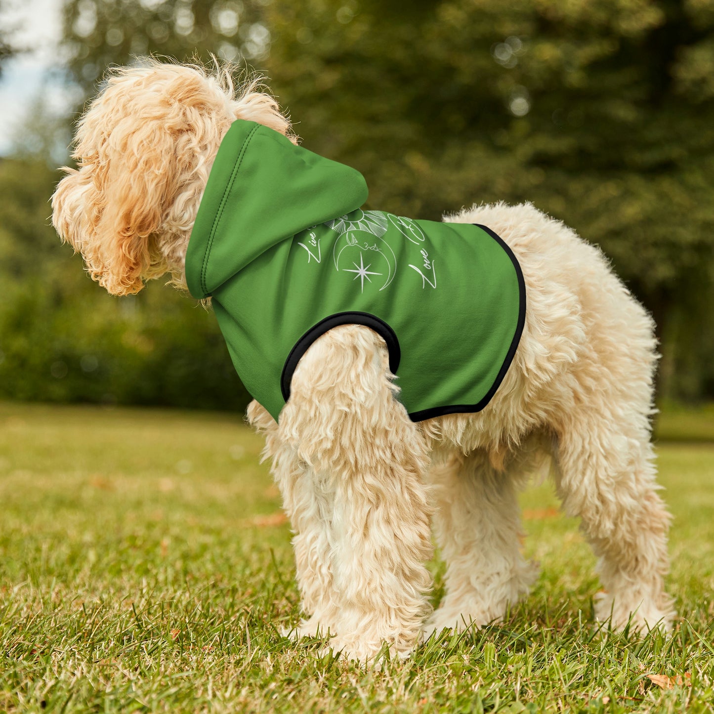 Live By the Sun Lt Green Dog Hoodie