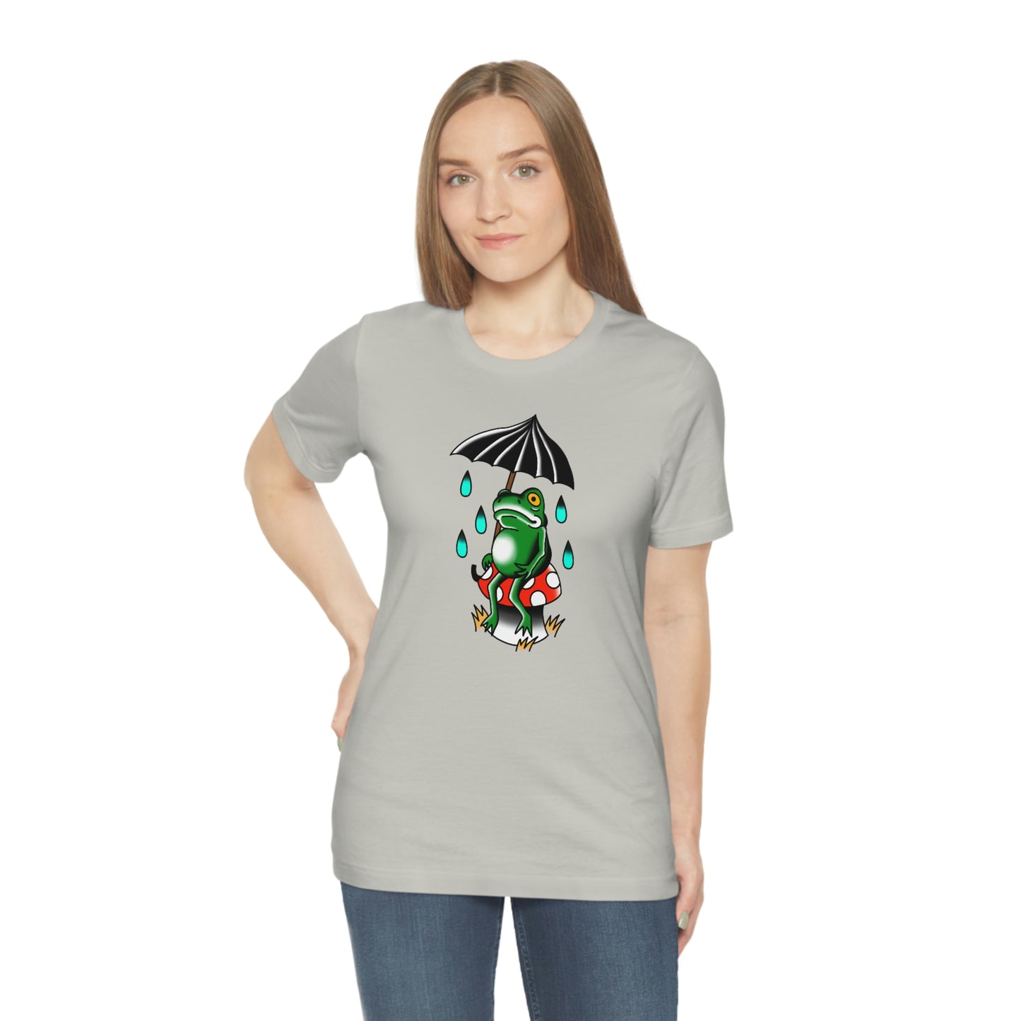 Rainy Day Frog Unisex Jersey Short Sleeve Tee