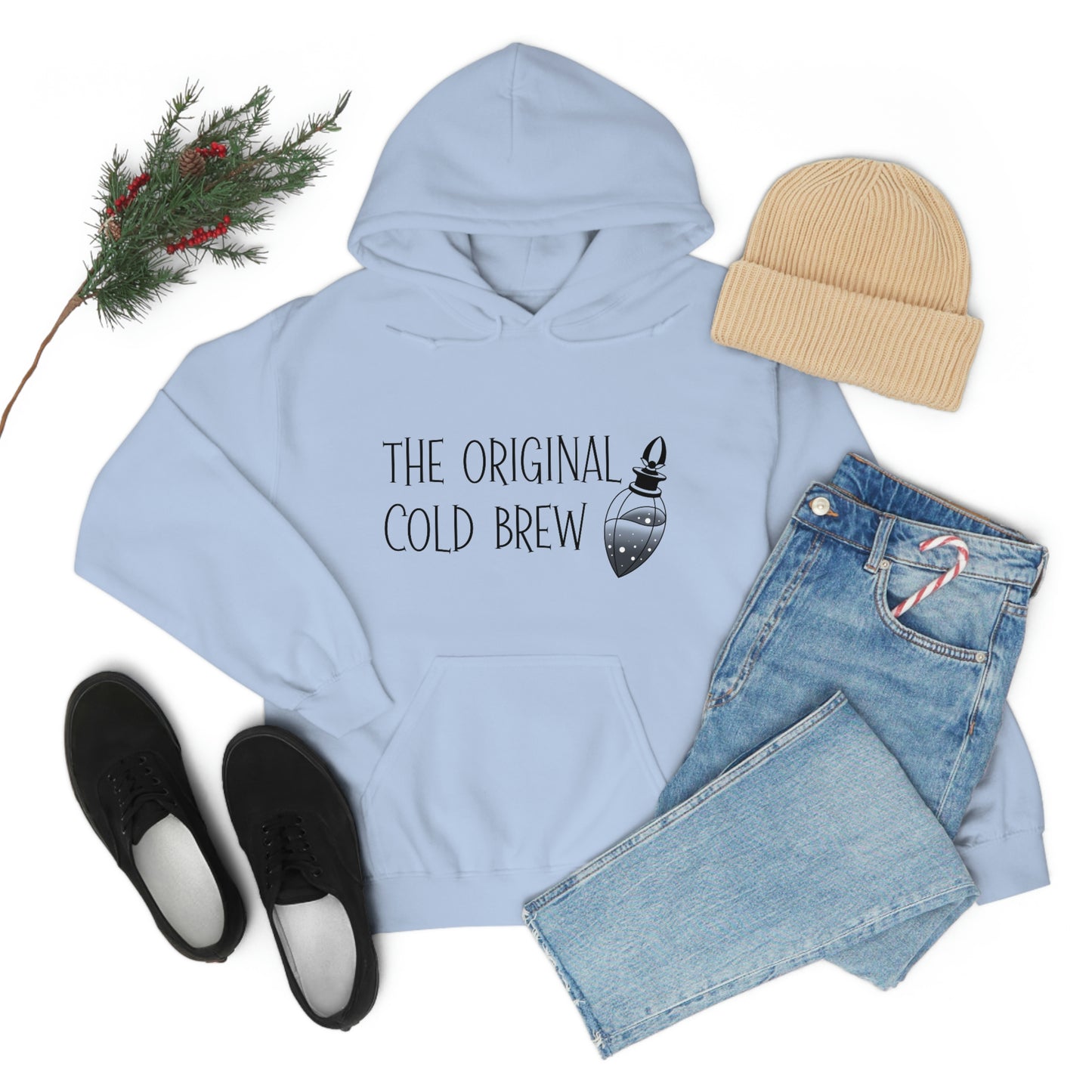 The Original Cold Brew Black Font Unisex Heavy Blend™ Hooded Sweatshirt