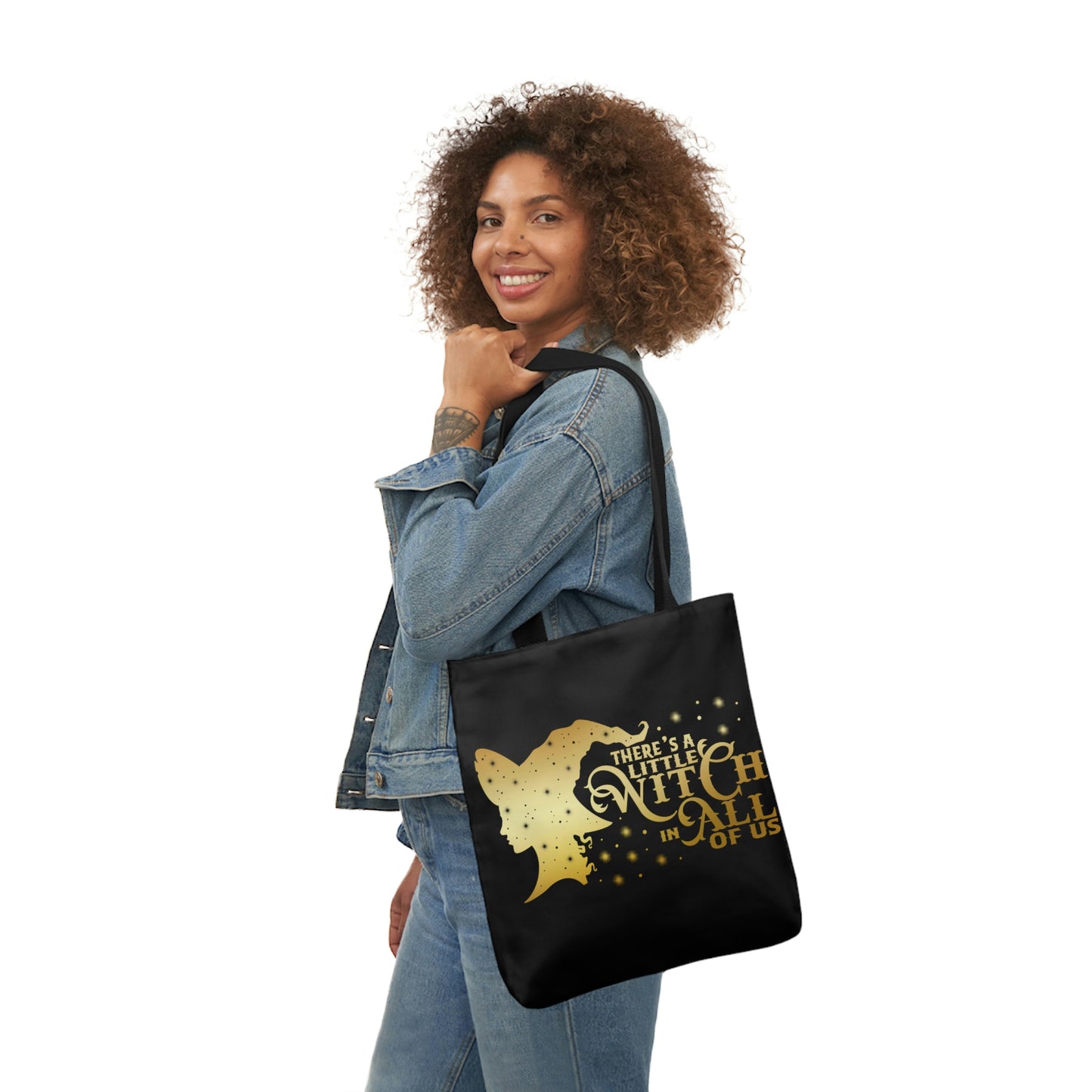 Witch in All of Us AOP Polyester Canvas Tote Bag