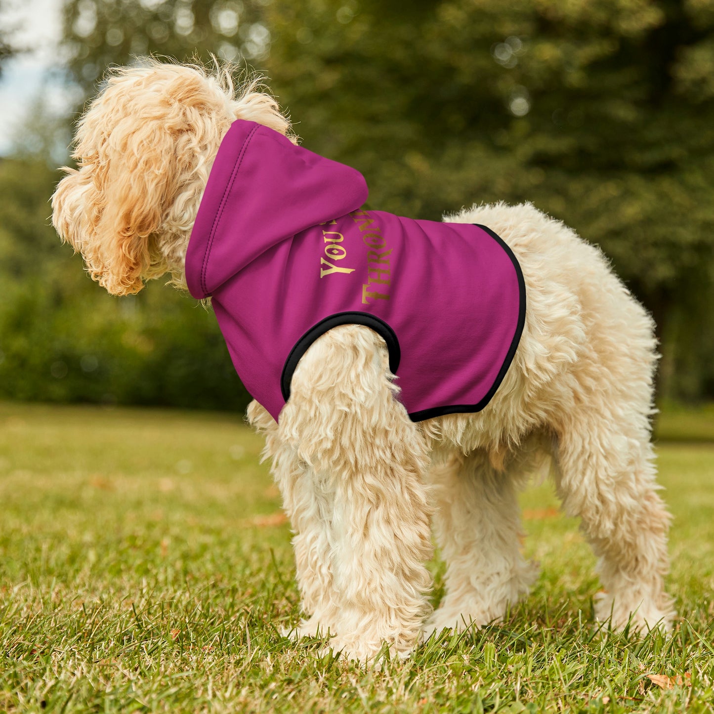 You Sit On A Throne of Lies Pink Dog Hoodie