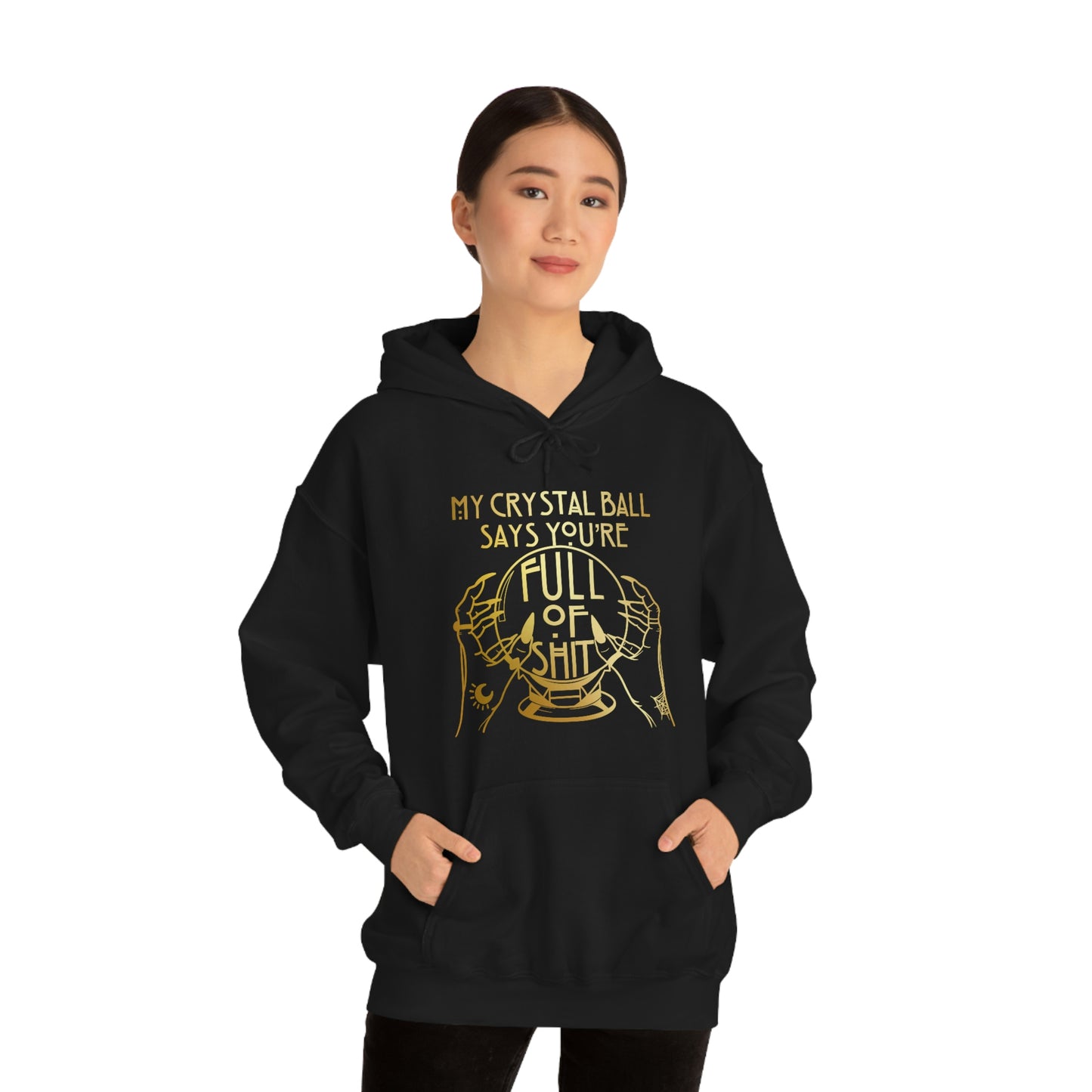 My Crystal Ball Gold Font Unisex Heavy Blend™ Hooded Sweatshirt