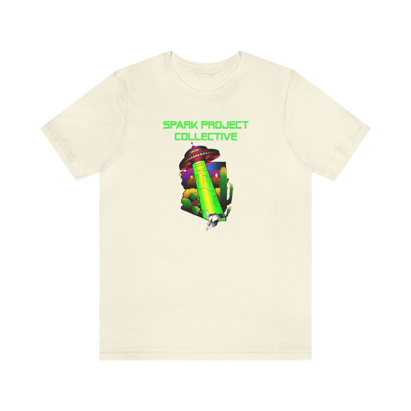 UFO Spark Green Font unisex jersey short sleeve tee