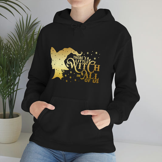 Witch In All of Us Gold Font Unisex Heavy Blend™ Hooded Sweatshirt