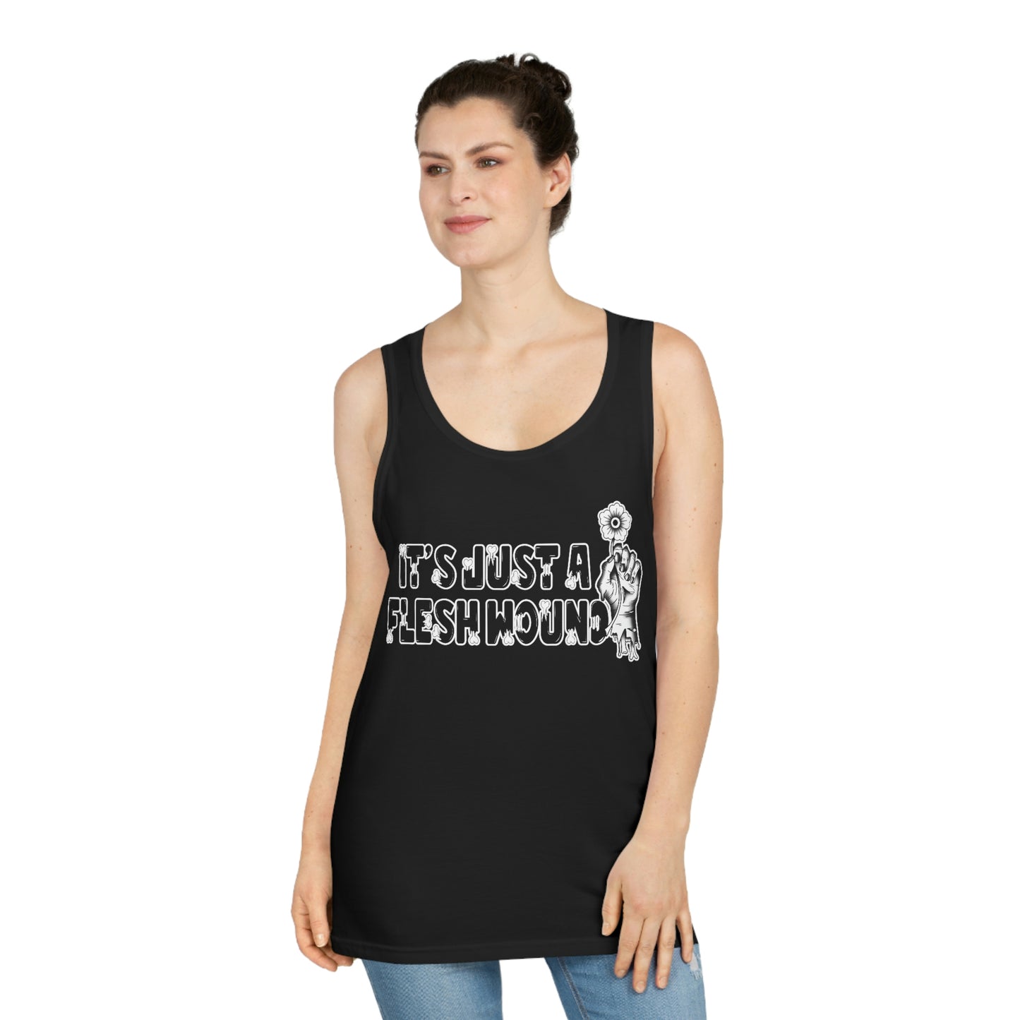 Just a Flesh Wound Unisex Softstyle™ Tank Top