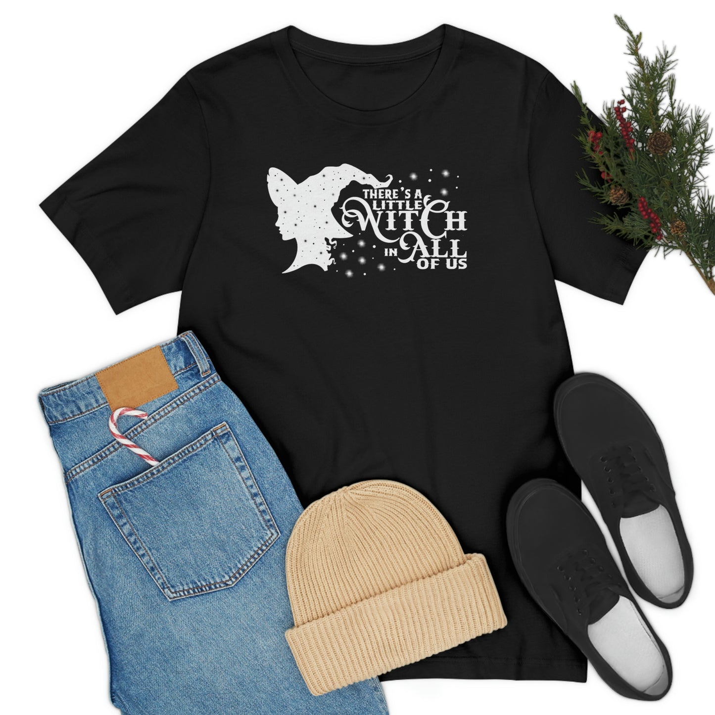 Witch In All of Us White Font Unisex Jersey Short Sleeve Tee