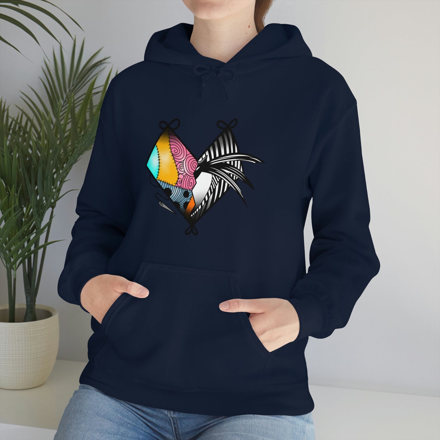 Jack and Sally Heart Unisex Heavy Blend™ Hooded Sweatshirt