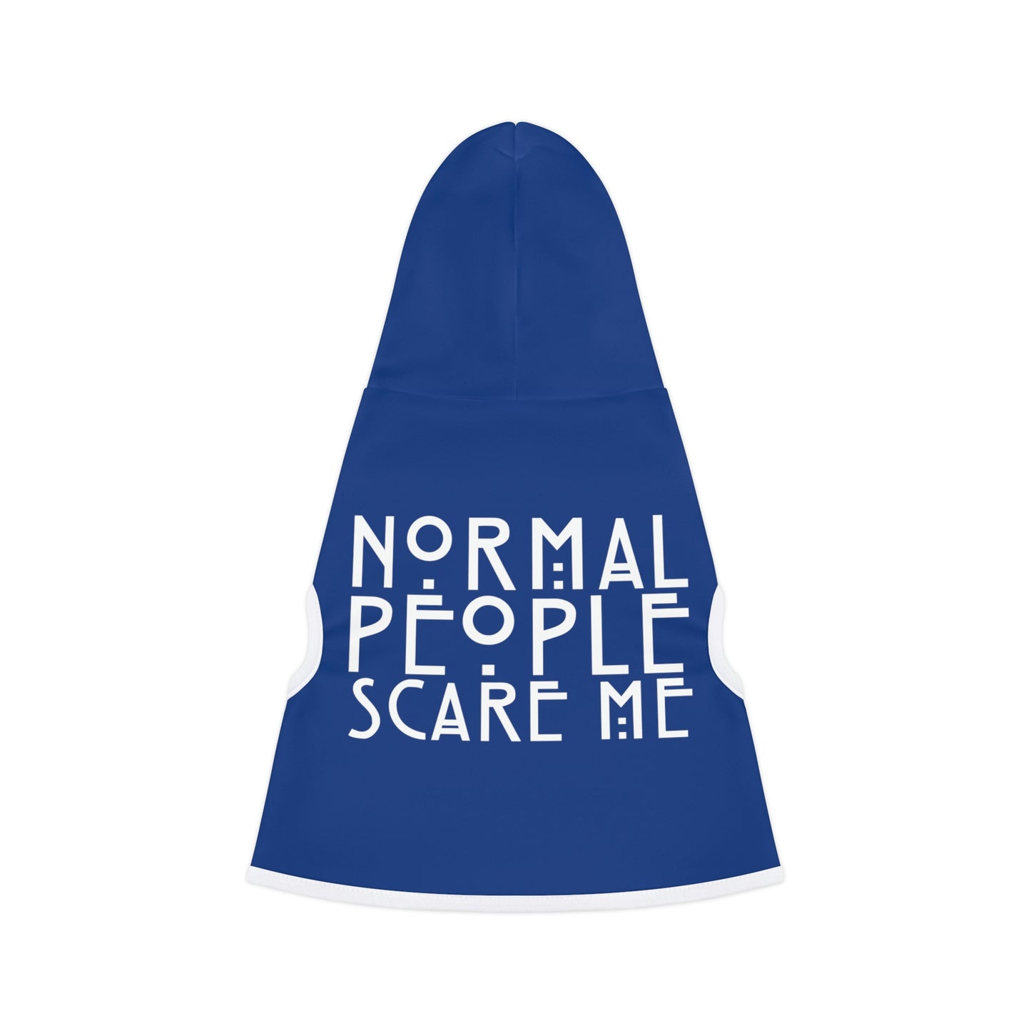 Normal People Scare Me Dark Blue Dog Hoodie