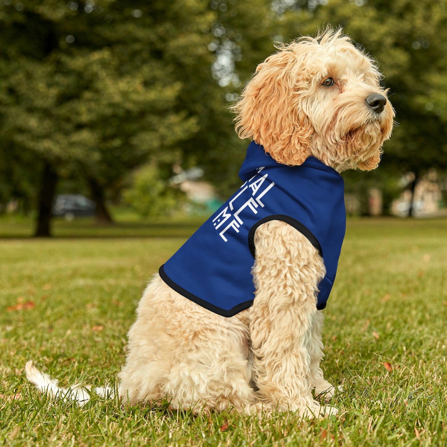 Normal People Scare Me Dark Blue Dog Hoodie