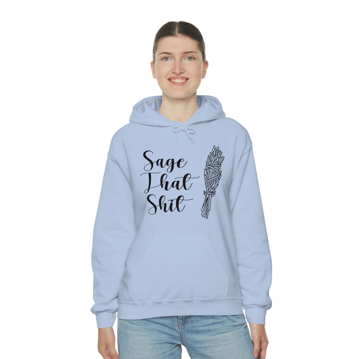 Sage That Black Font Unisex Heavy Blend™ Hooded Sweatshirt