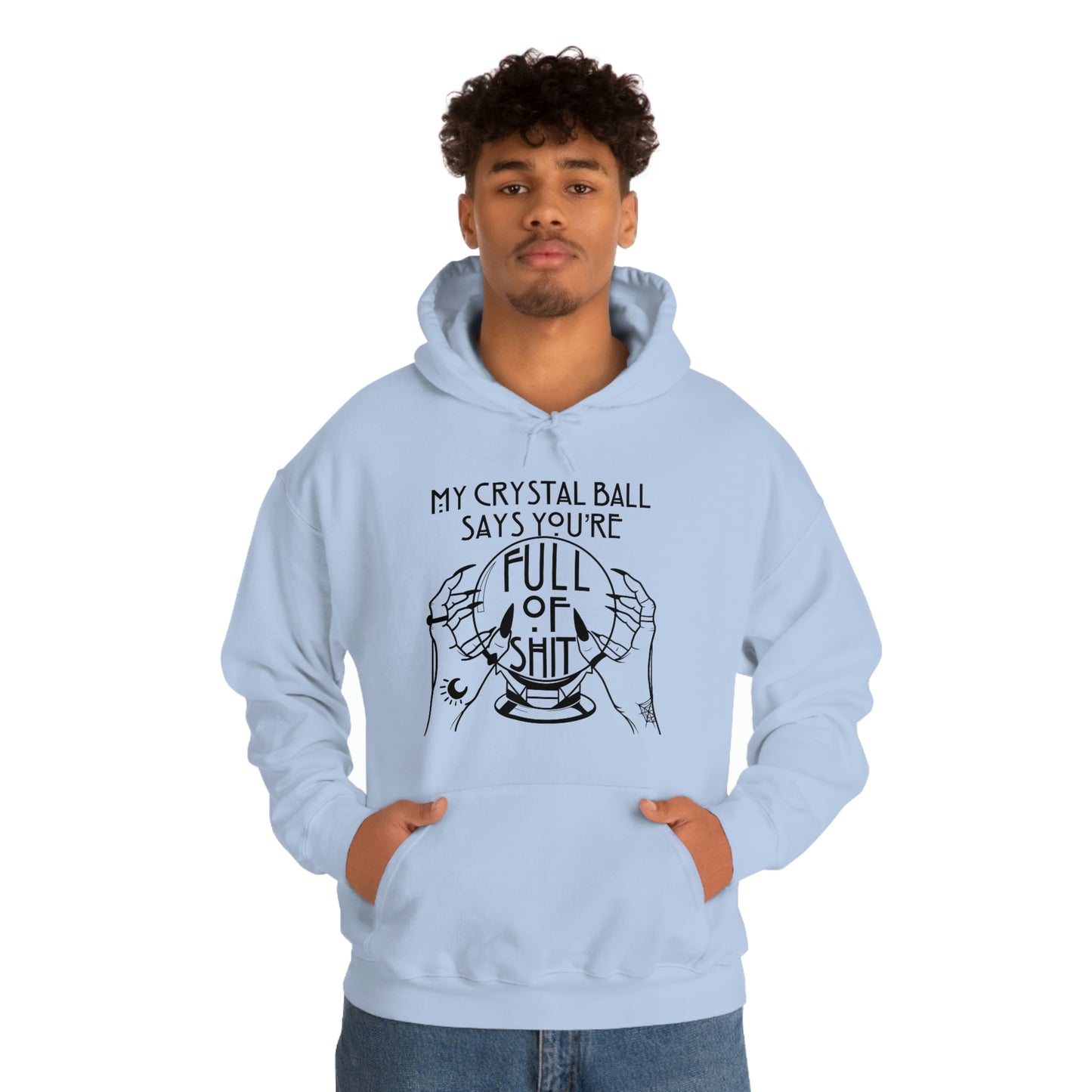 My Crystal Ball Black Font Unisex Heavy Blend™ Hooded Sweatshirt