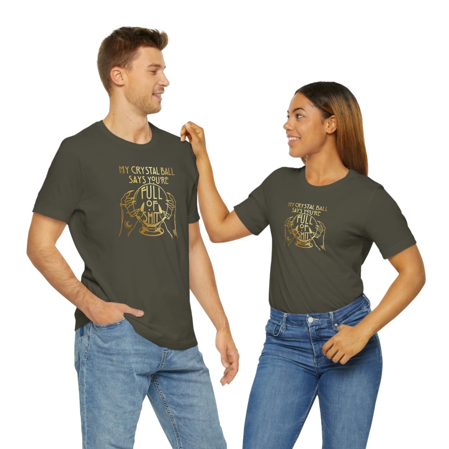 My Crystal Ball Gold Font Unisex Jersey Short Sleeve Tee