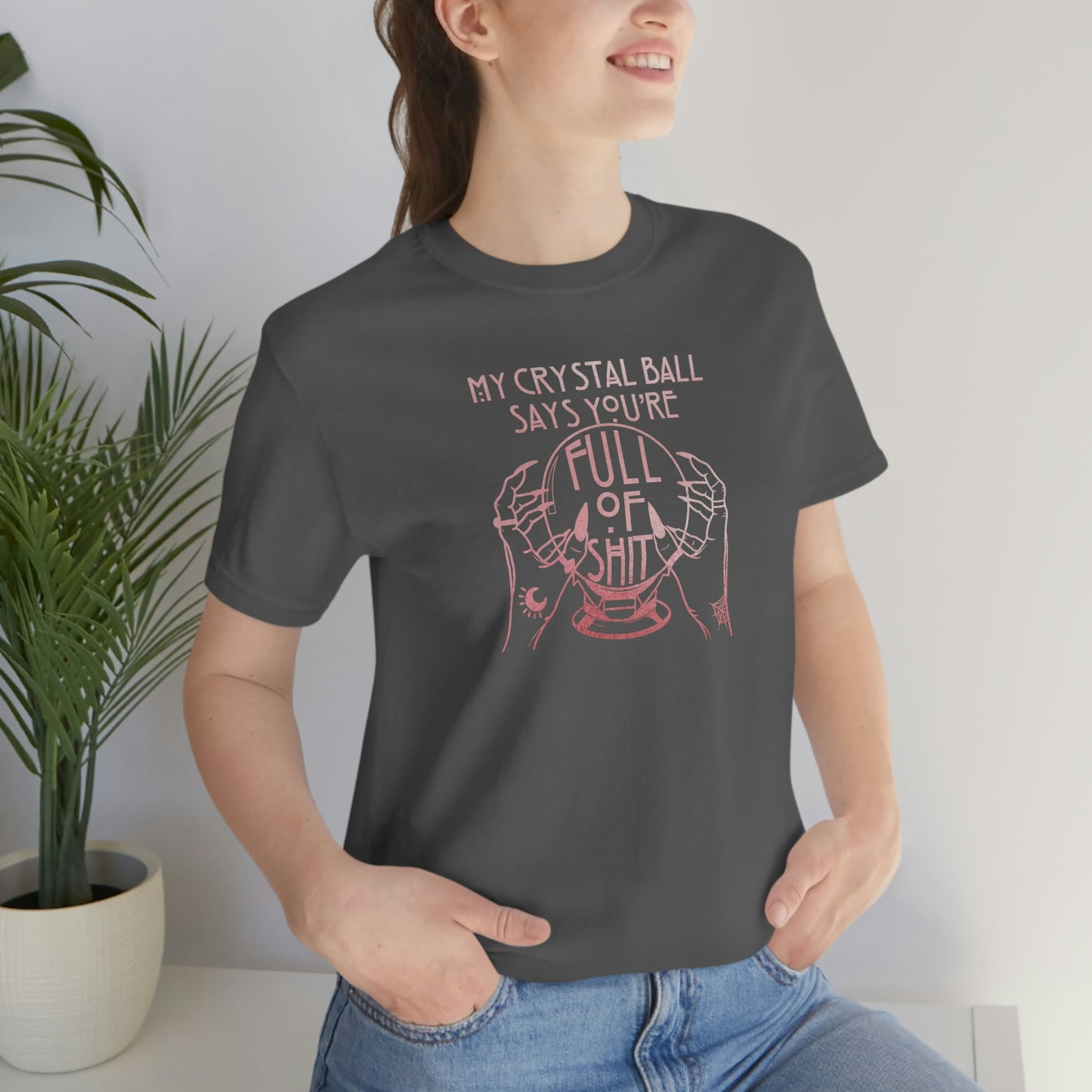 My Crystal Ball Pink Font Unisex Jersey Short Sleeve Tee