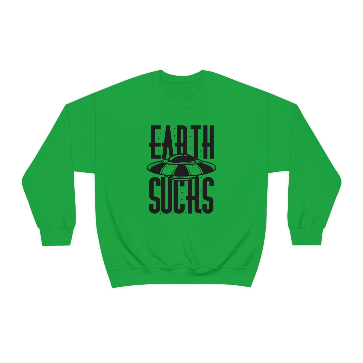 Earth Sucks Black Font unisex heavy blend crewneck sweatshirt