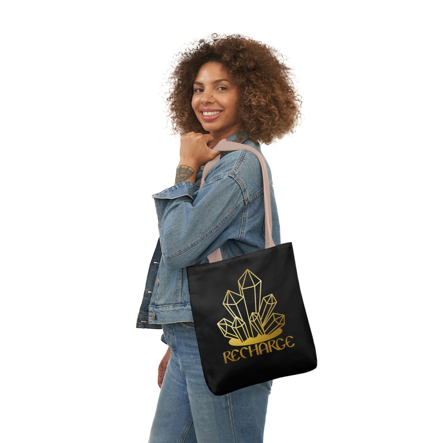 Recharge AOP Polyester Canvas Tote Bag