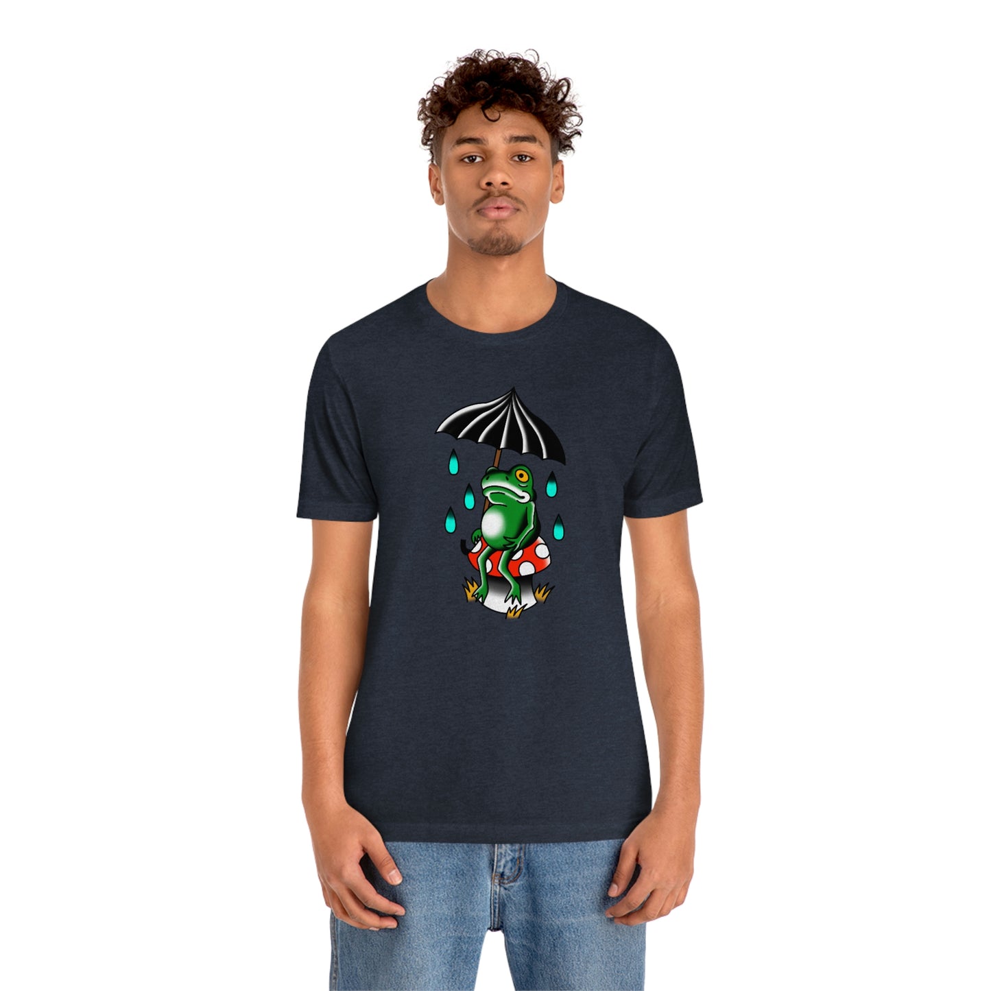 Rainy Day Frog Unisex Jersey Short Sleeve Tee