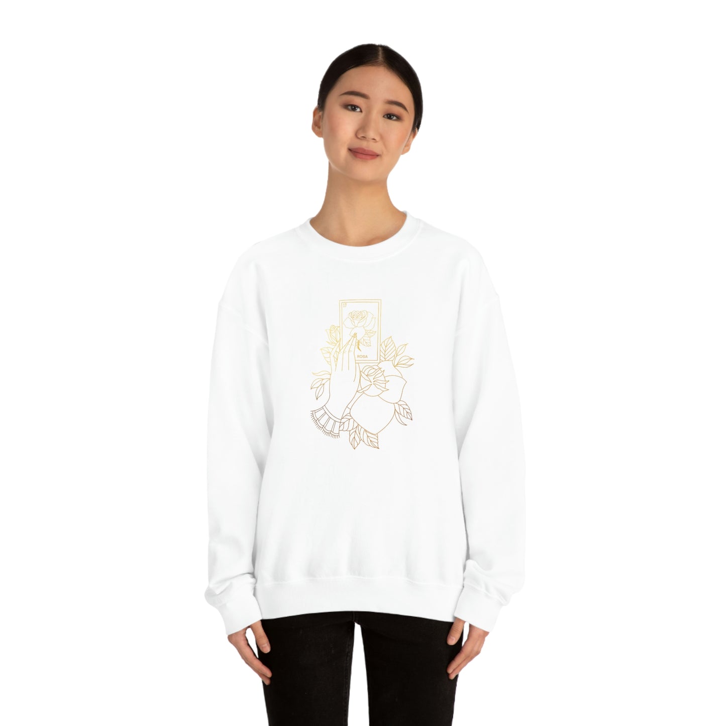 Rosa Card Gold Shading unisex heavy blend crewneck sweatshirt