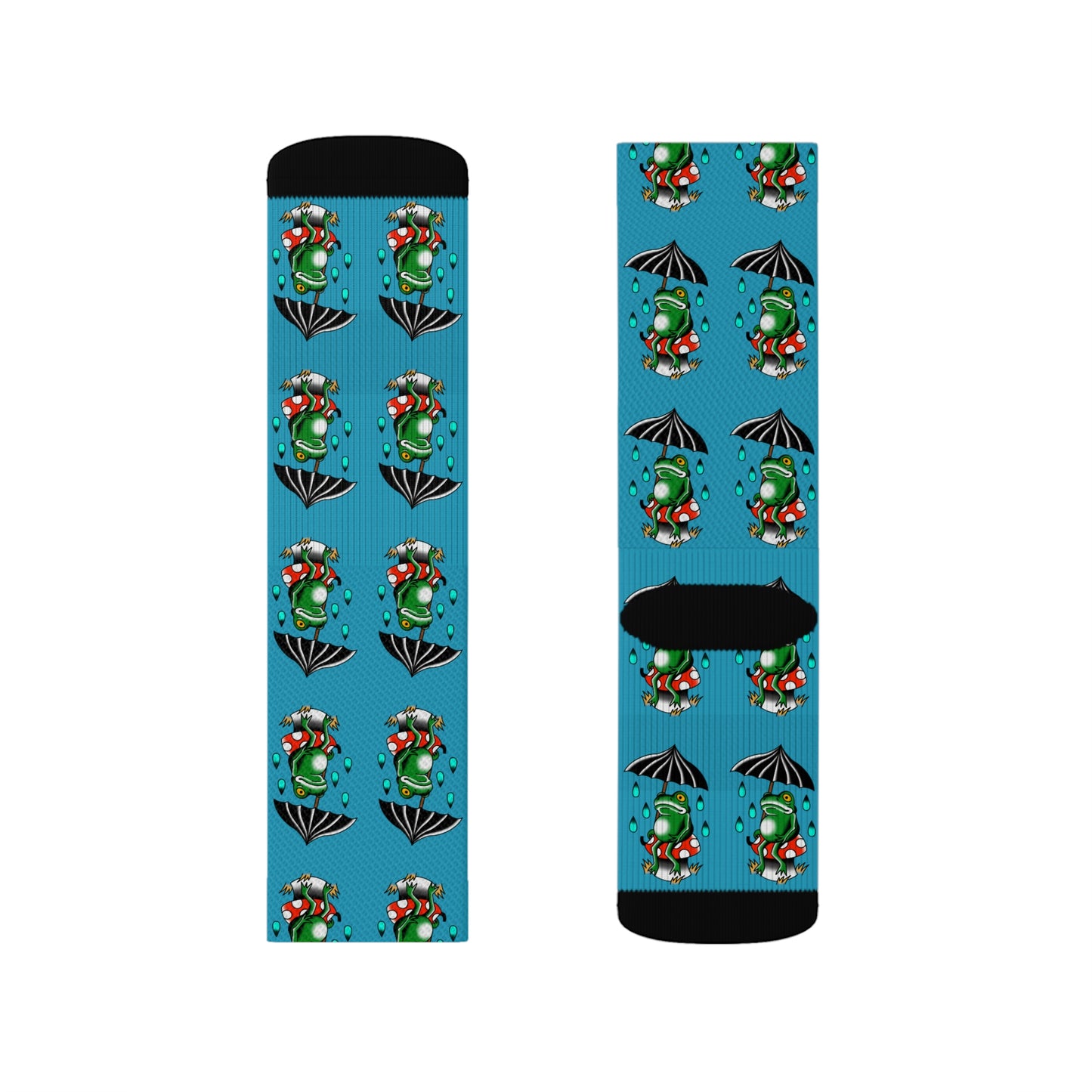 Rainy Day Frog Sublimation Socks