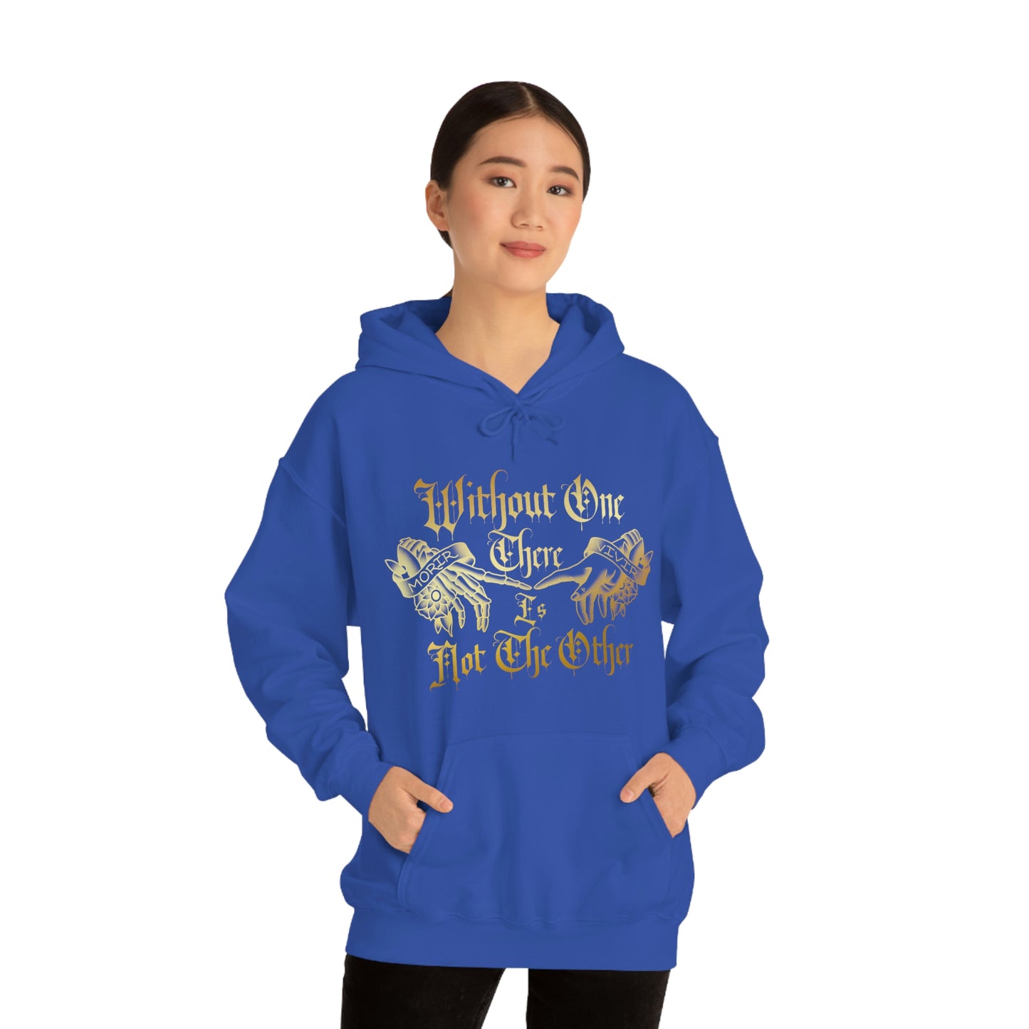 WIthout One There is Not The Other Gold Font Unisex Heavy Blend™ Hooded Sweatshirt