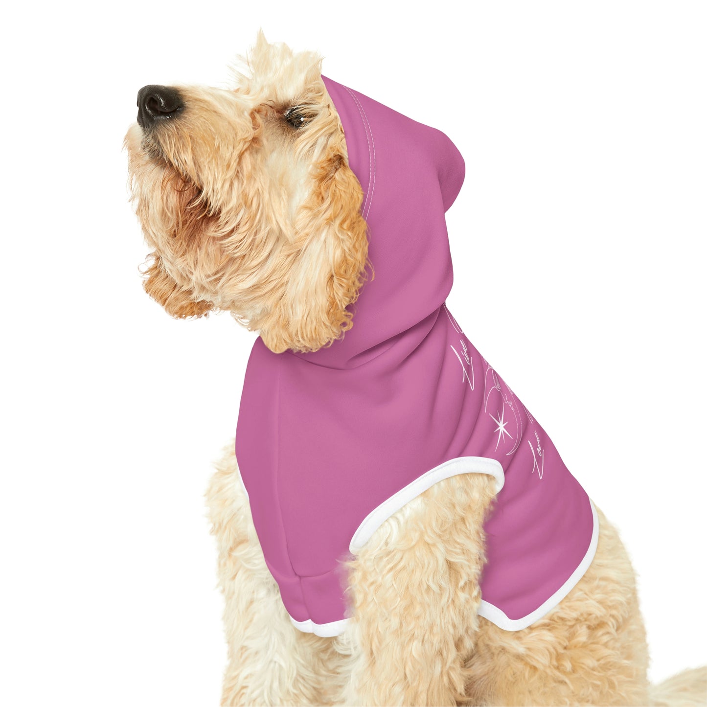 Sun and Moon Pink Dog Hoodie