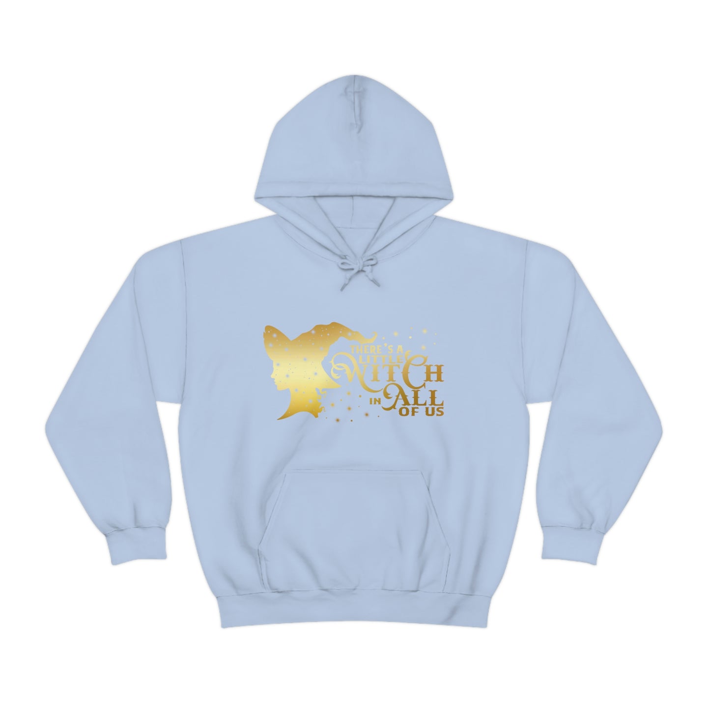 Witch In All of Us Gold Font Unisex Heavy Blend™ Hooded Sweatshirt