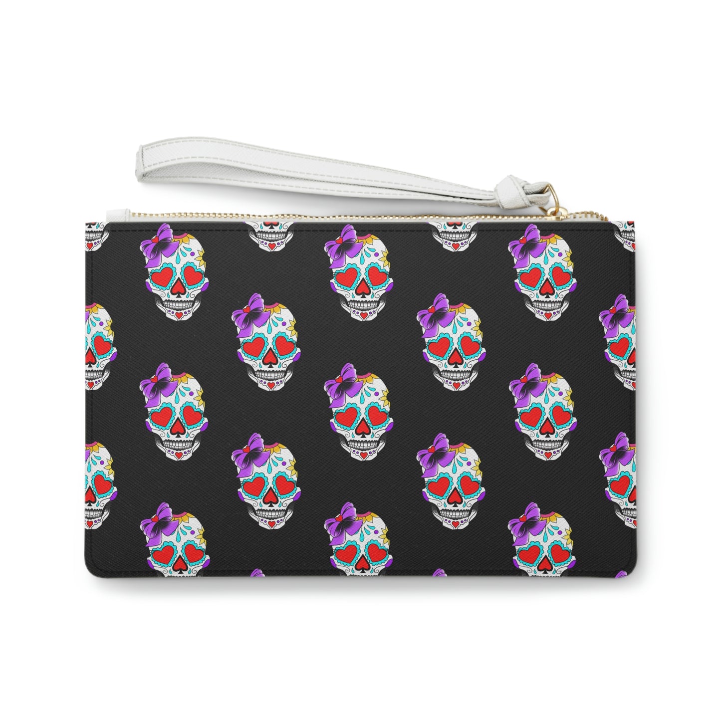 Lady Day of The Dead Black Clutch Bag