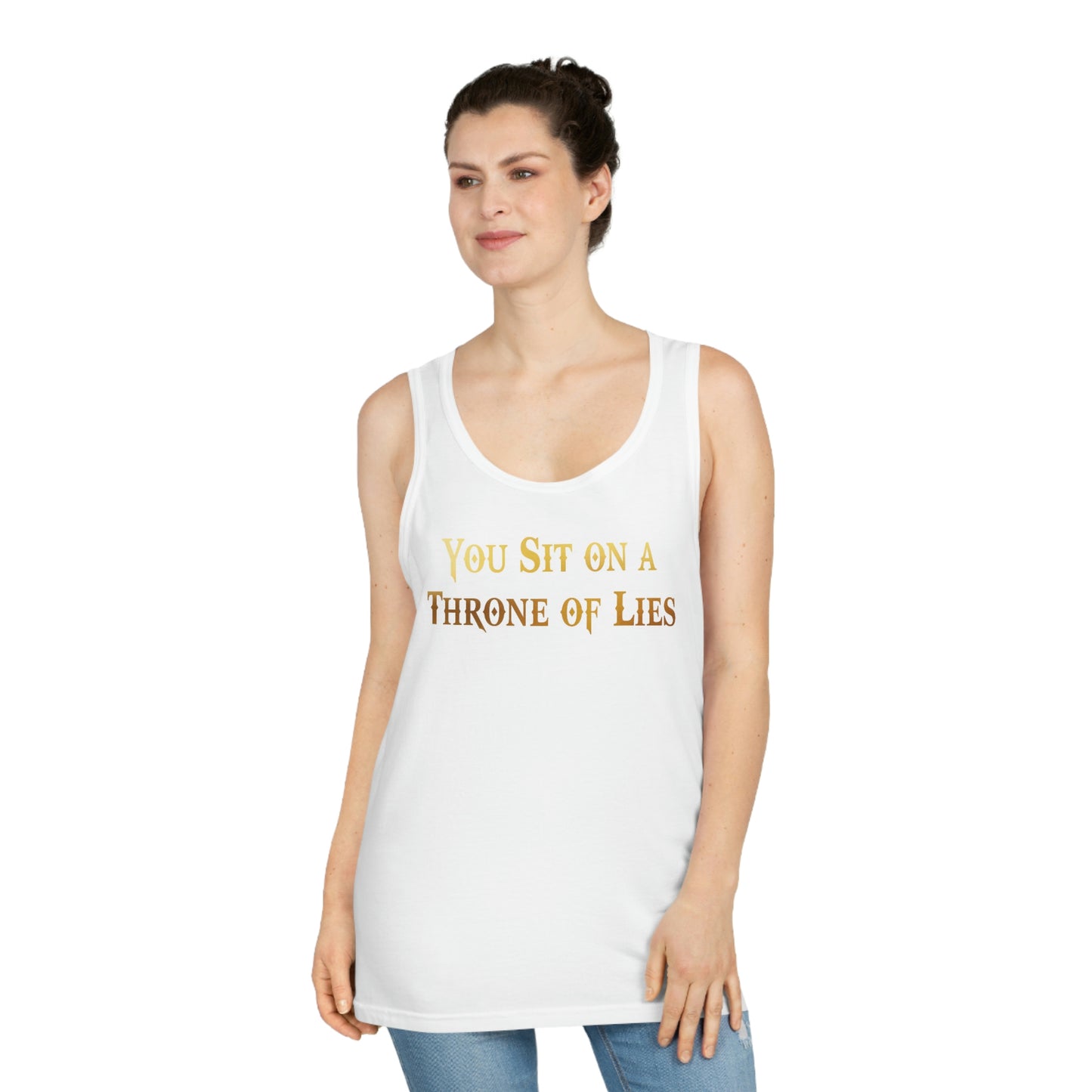 You Sit on A Throne of Lies Unisex Softstyle™ Tank Top