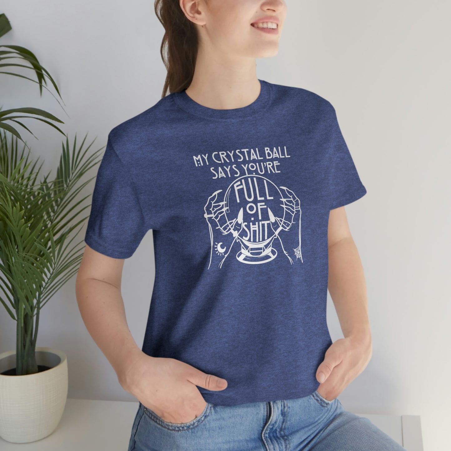 My Crystal Ball White Font Unisex Jersey Short Sleeve Tee