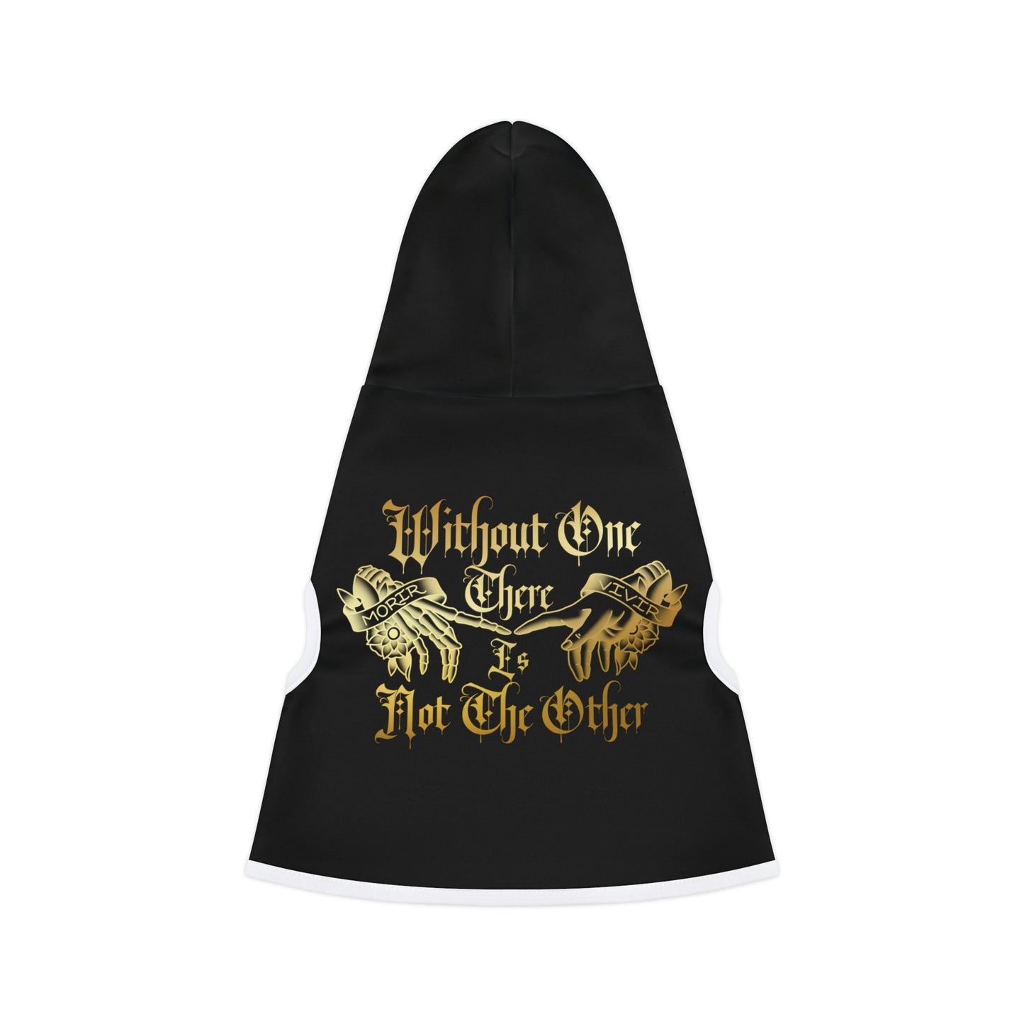 Without One There is Not the Other Black and Gold Dog Hoodie