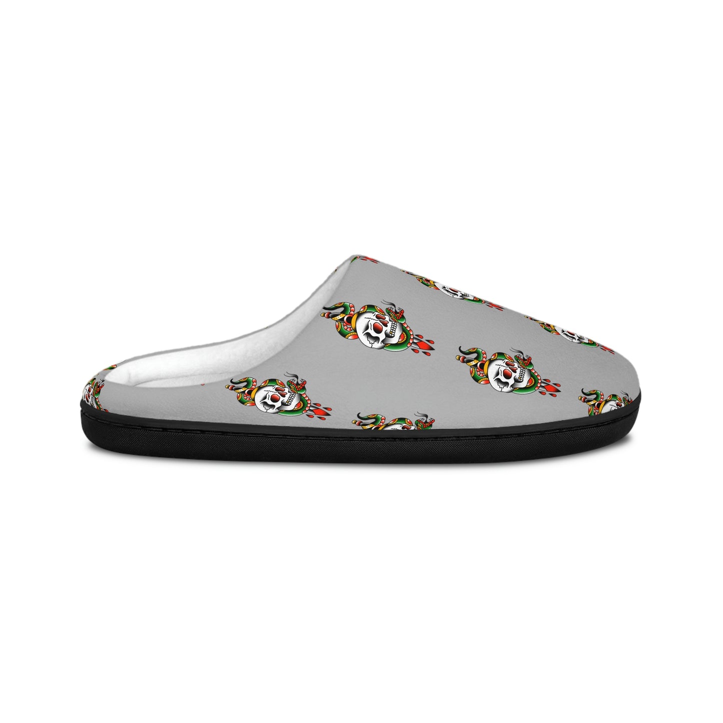 Snake and Dagger Grey Women's Indoor Slippers