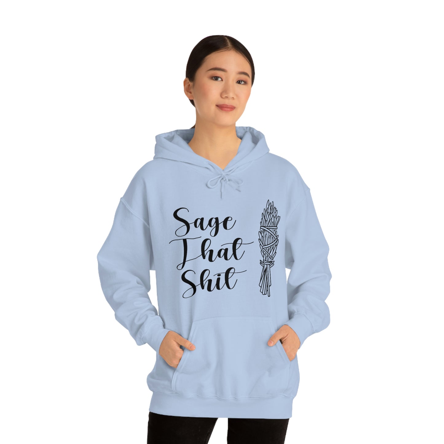 Sage That Black Font Unisex Heavy Blend™ Hooded Sweatshirt