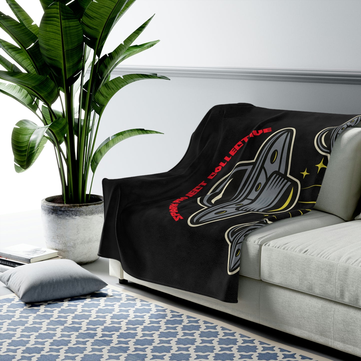 UFO Zone Velveteen Plush Blanket