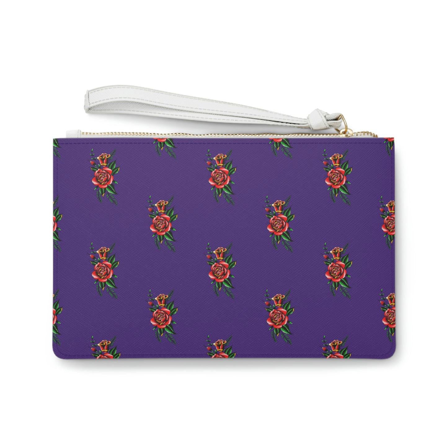 Rose, Purple Clutch Bag