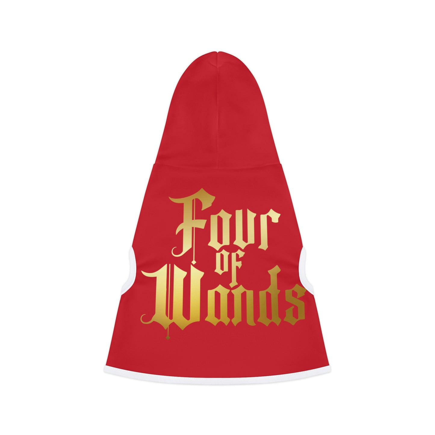 Four of Wands Red Dog Hoodie