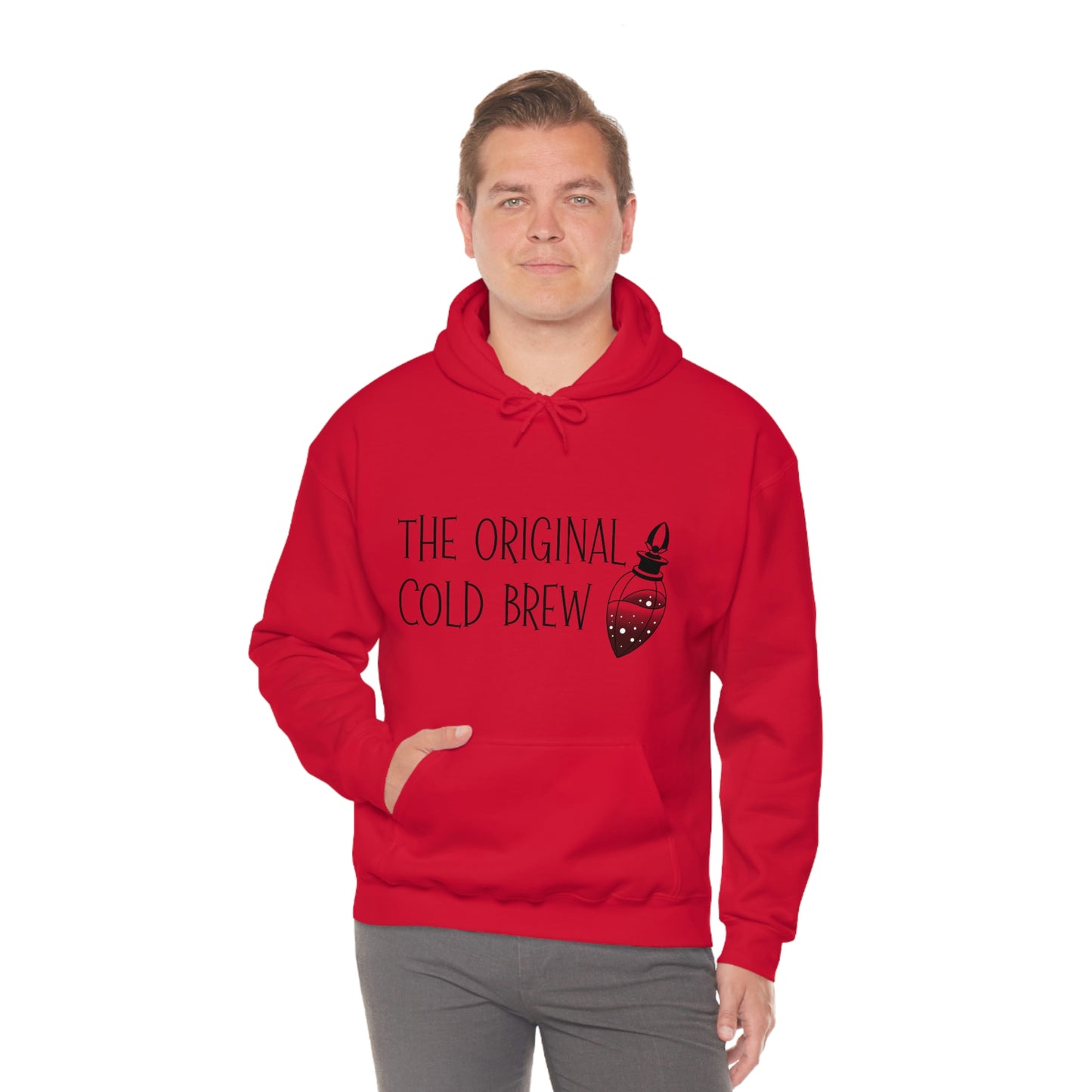 The Original Cold Brew Black Font Unisex Heavy Blend™ Hooded Sweatshirt