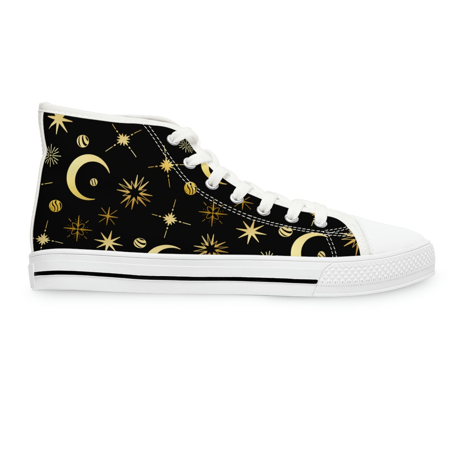 Moon and Stars Women's High Top Sneakers