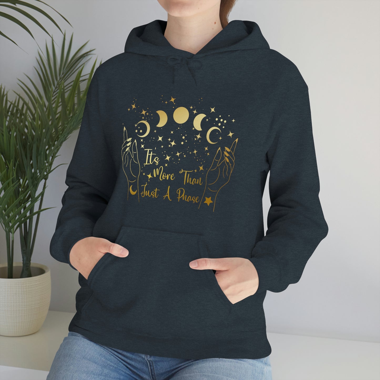 It's Not Just A Phase Gold Font Unisex Heavy Blend™ Hooded Sweatshirt