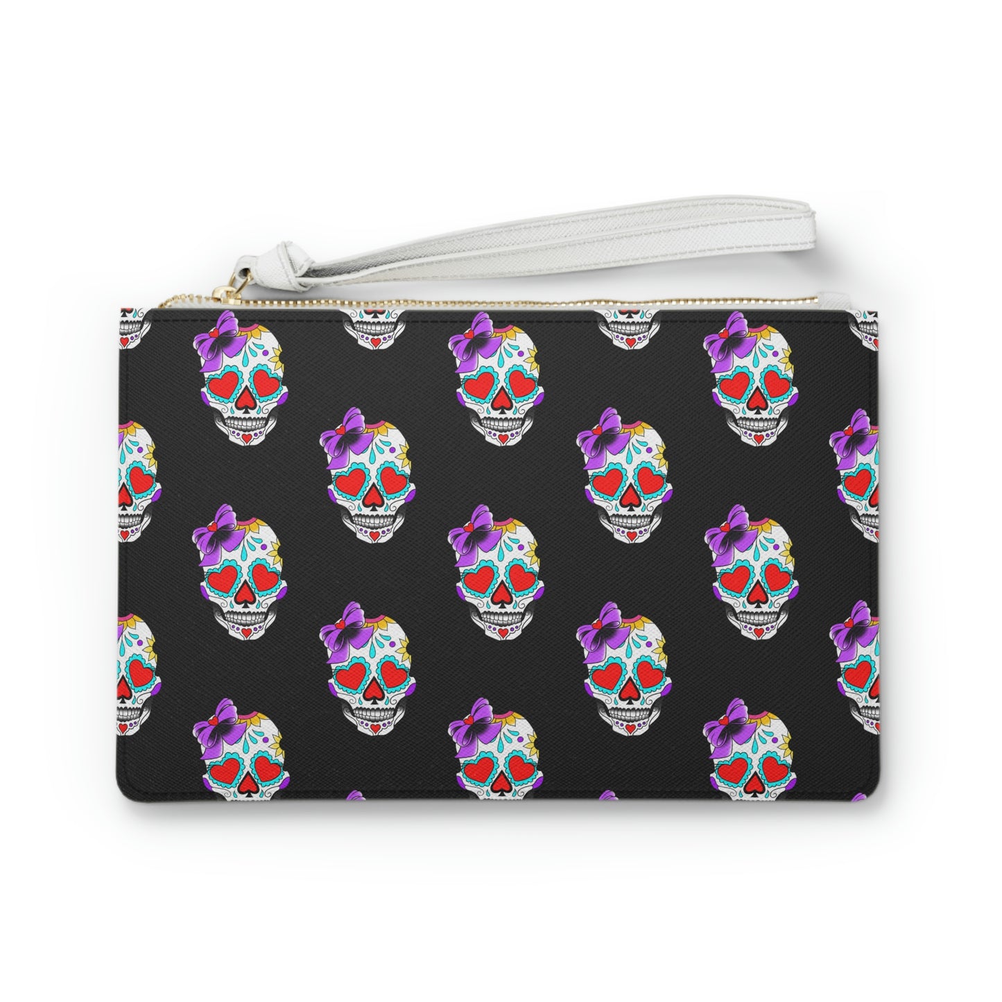 Lady Day of The Dead Black Clutch Bag