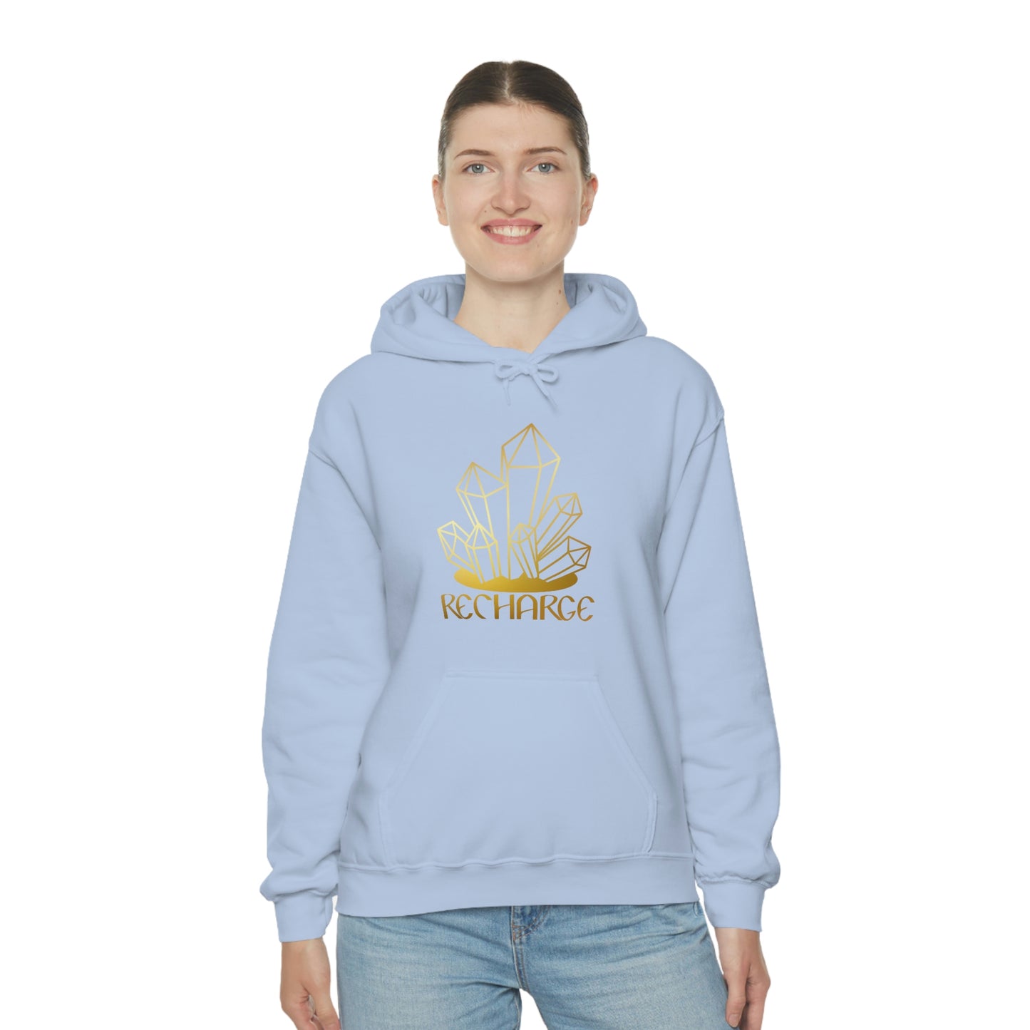 Recharge Gold Font Unisex Heavy Blend™ Hooded Sweatshirt