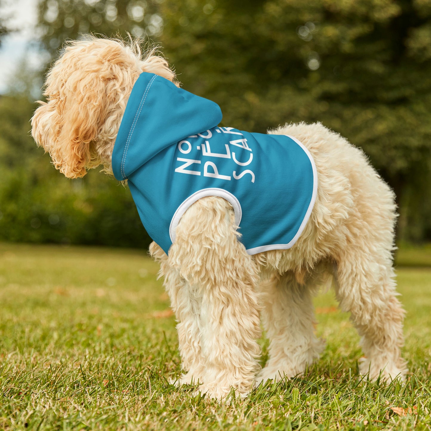 Normal People Scare Me Light Blue Doggy Hoodie