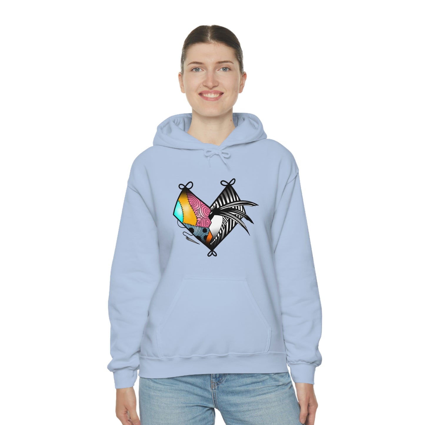 Jack and Sally Heart Unisex Heavy Blend™ Hooded Sweatshirt