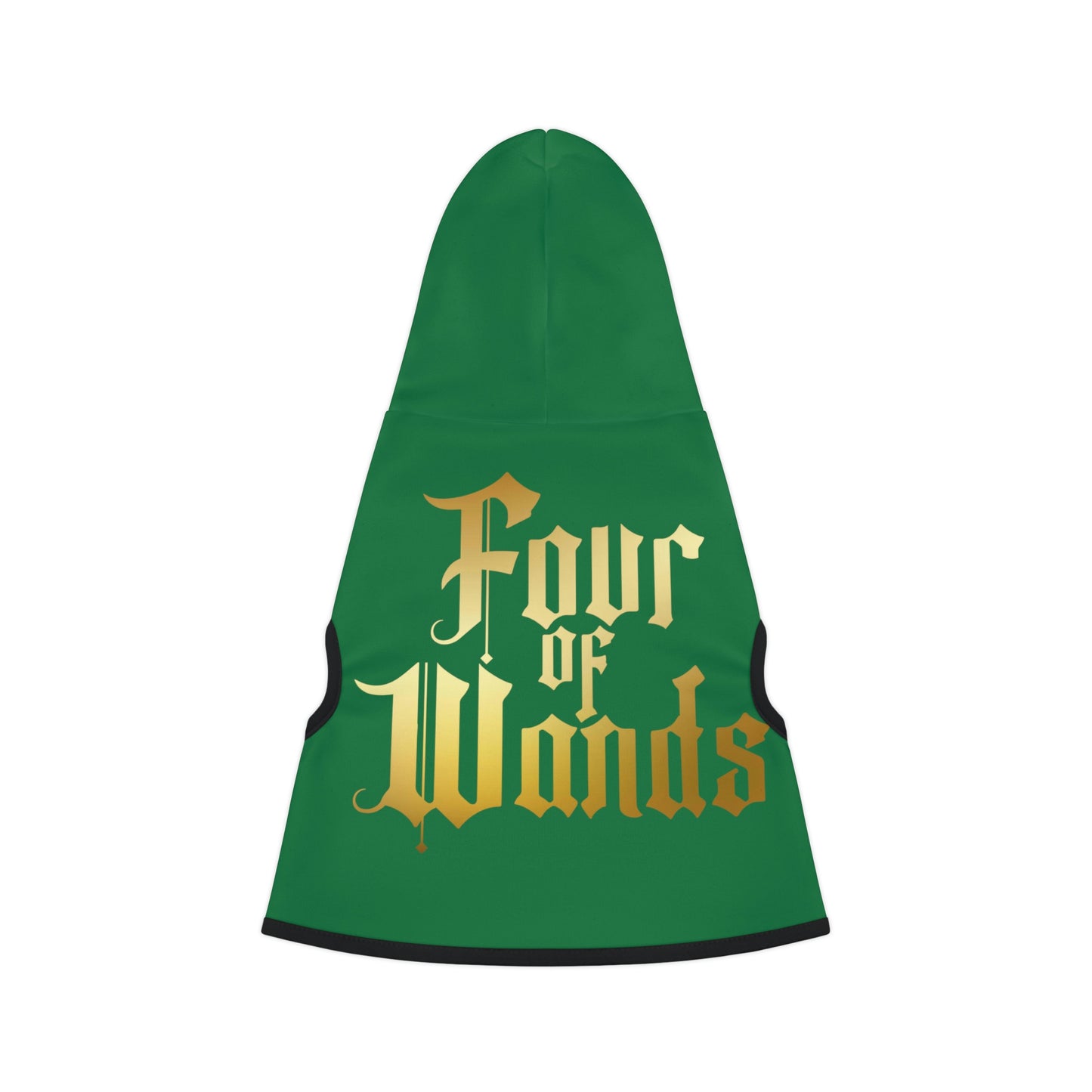 Four of Wands Green Dog Hoodie