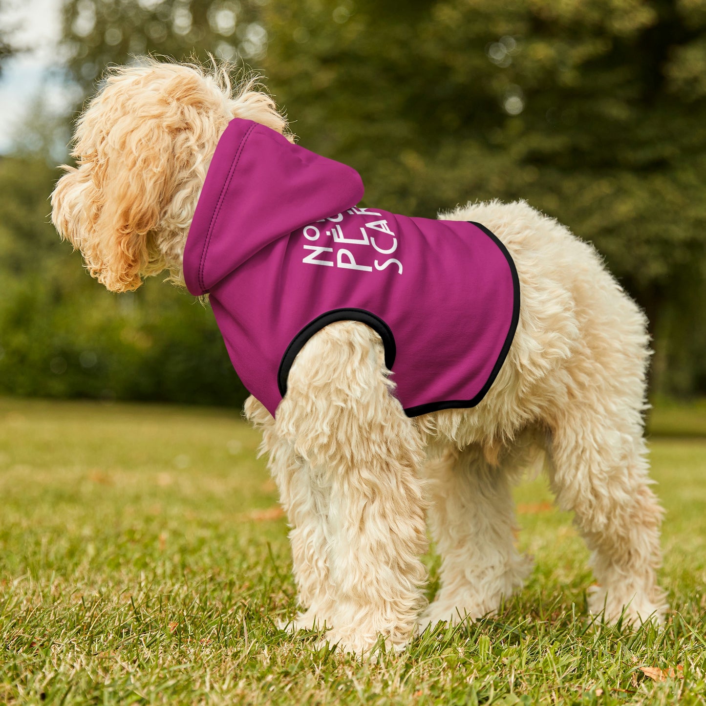 Normal People Scare Me Pink Dog Hoodie