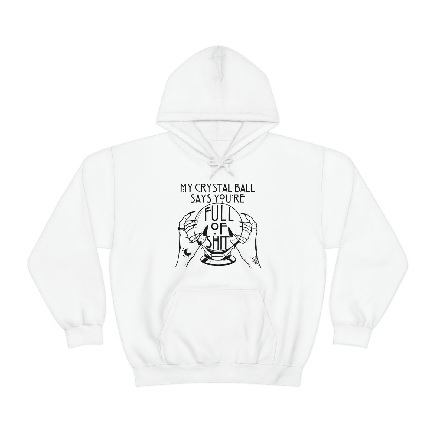 My Crystal Ball Black Font Unisex Heavy Blend™ Hooded Sweatshirt