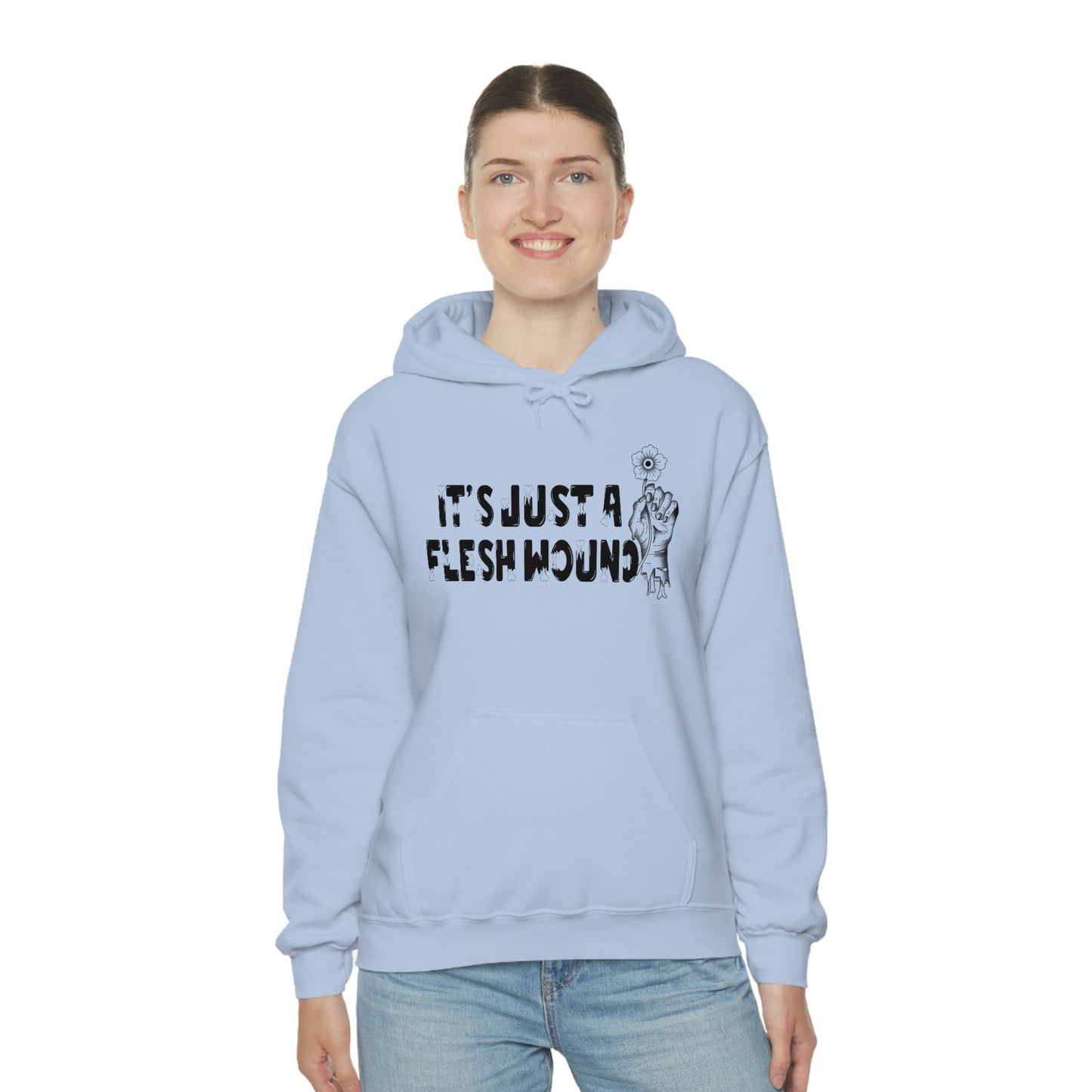 It's Just A Flesh Wound Unisex Heavy Blend™ Hooded Sweatshirt