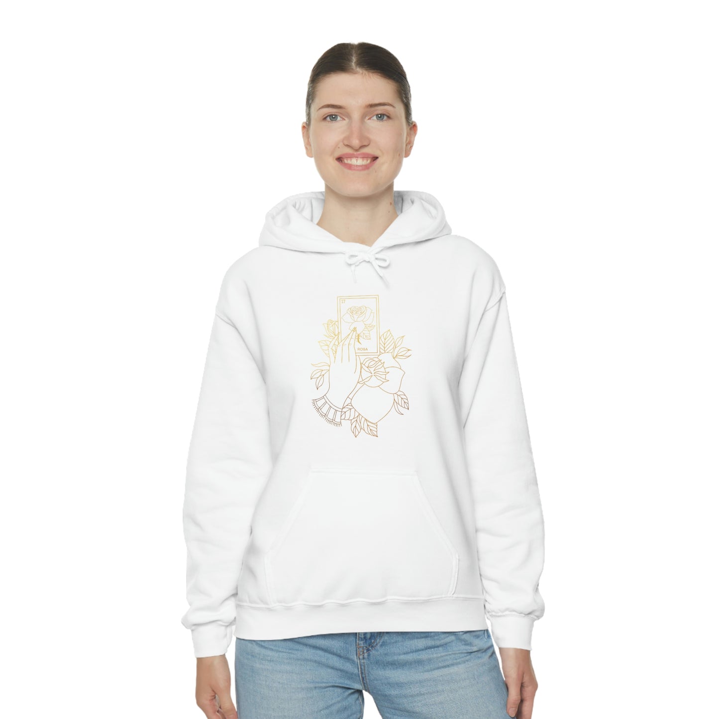 Rosa Card Gold Lines Unisex Heavy Blend™ Hooded Sweatshirt